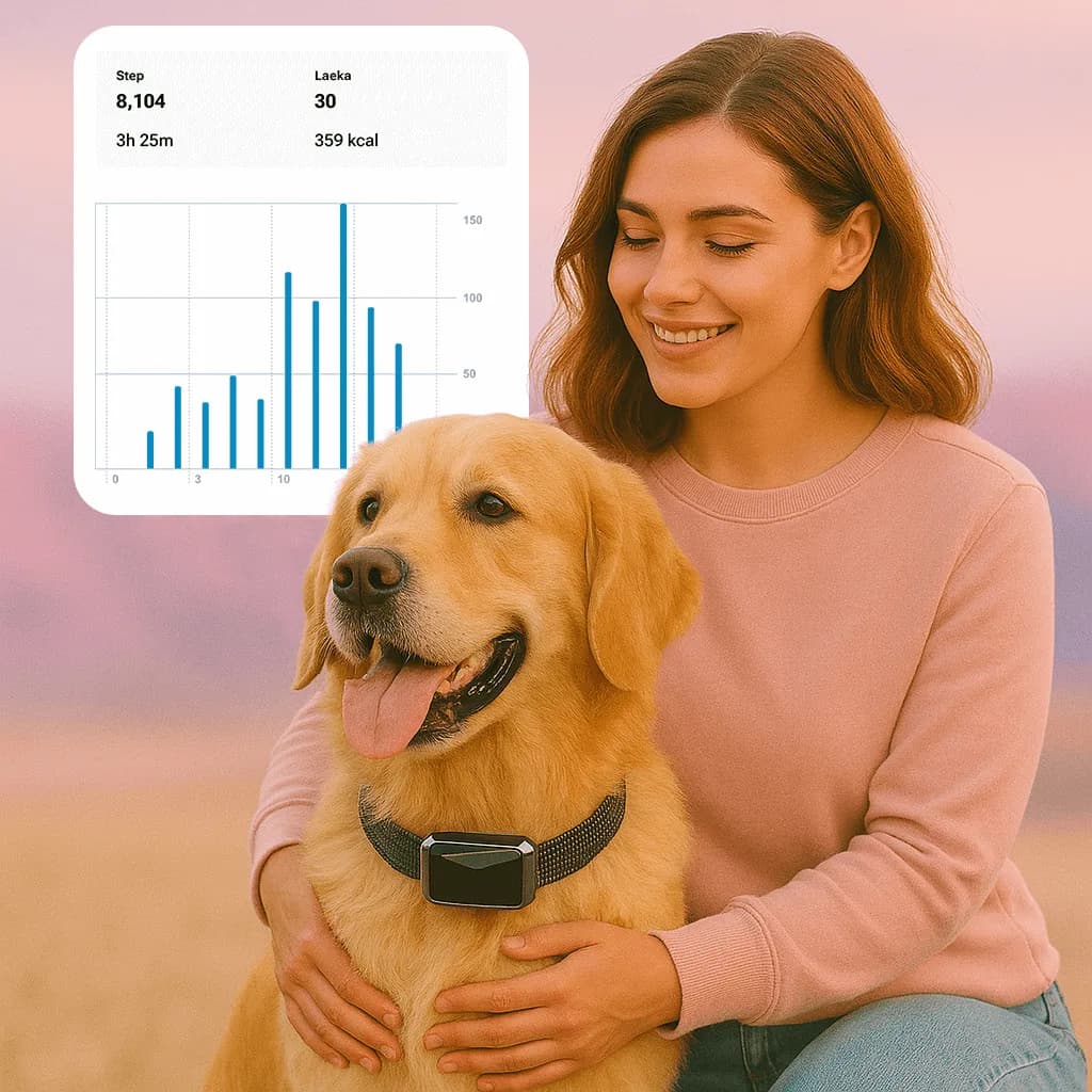 Une maîtresse consulte l'activité de son chien