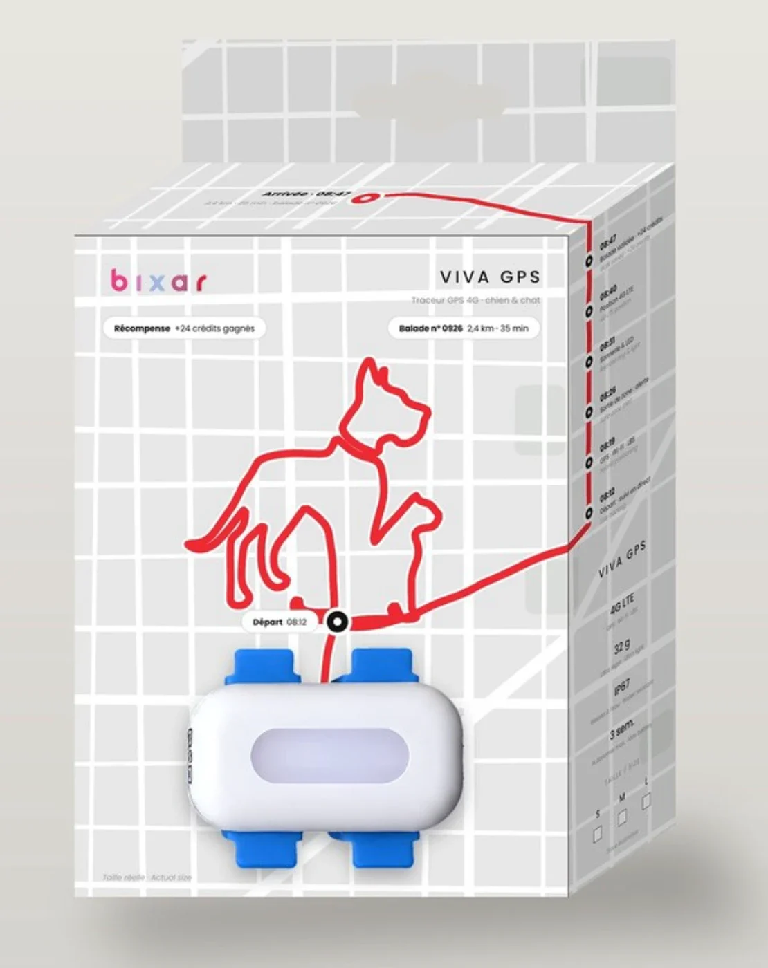 L’étui de l’édition Graphite & Rouge du Viva GPS 4G